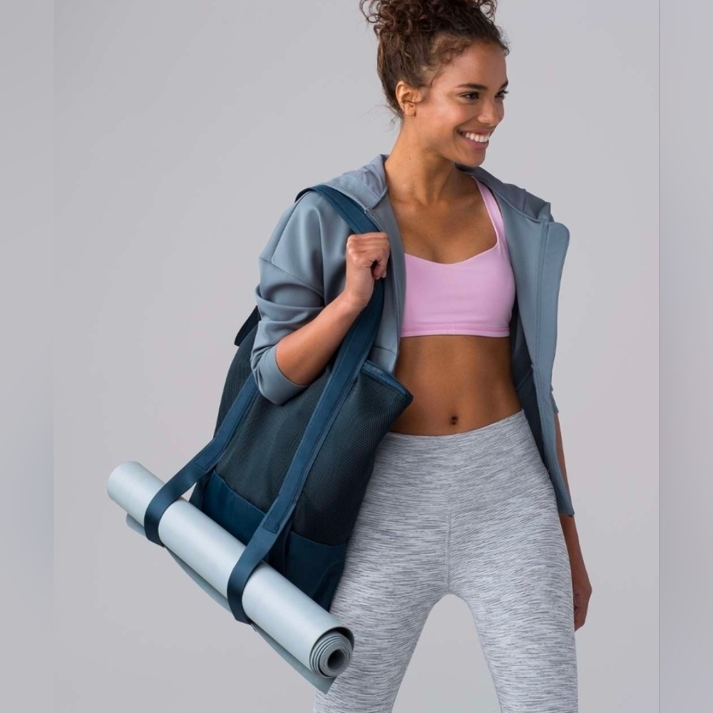 Stylish Blue Yoga Tote Bag